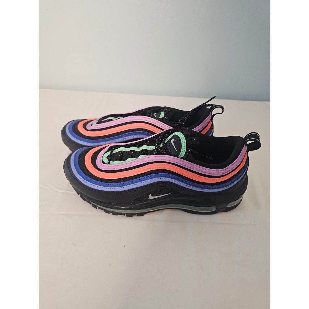 Neon Retro Nike Air Max 97 Sneakers Womens 10.5 Black Hyper Violet CW6028-001